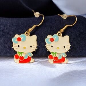 NEW HELLO KITTY Cherry Earrings - Hypoallergenic